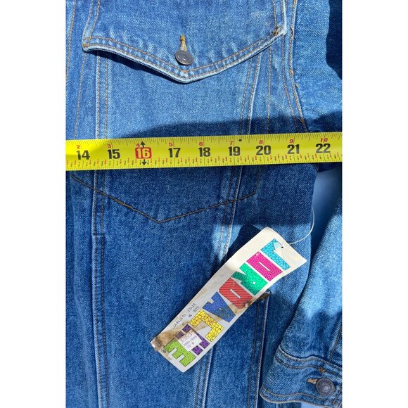 Vintage JORDACHE Denim Button-Up Retro Style Classic Blue Jean Jacket Size M NWT - Picture 10 of 10